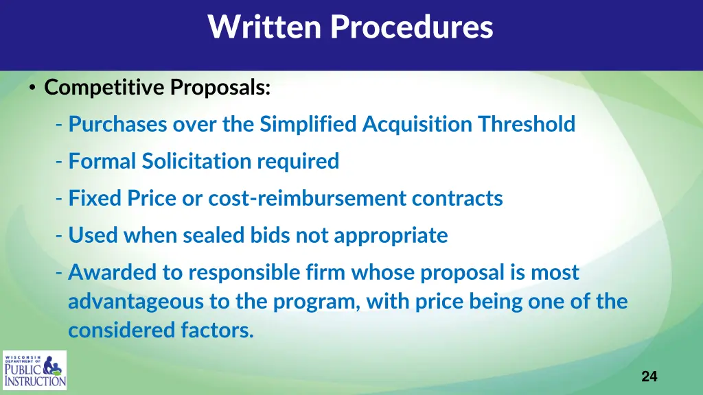 written procedures 10