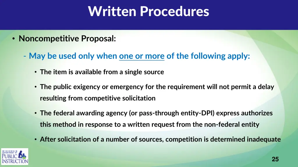 written procedures 11