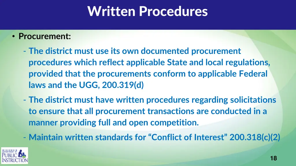 written procedures 4