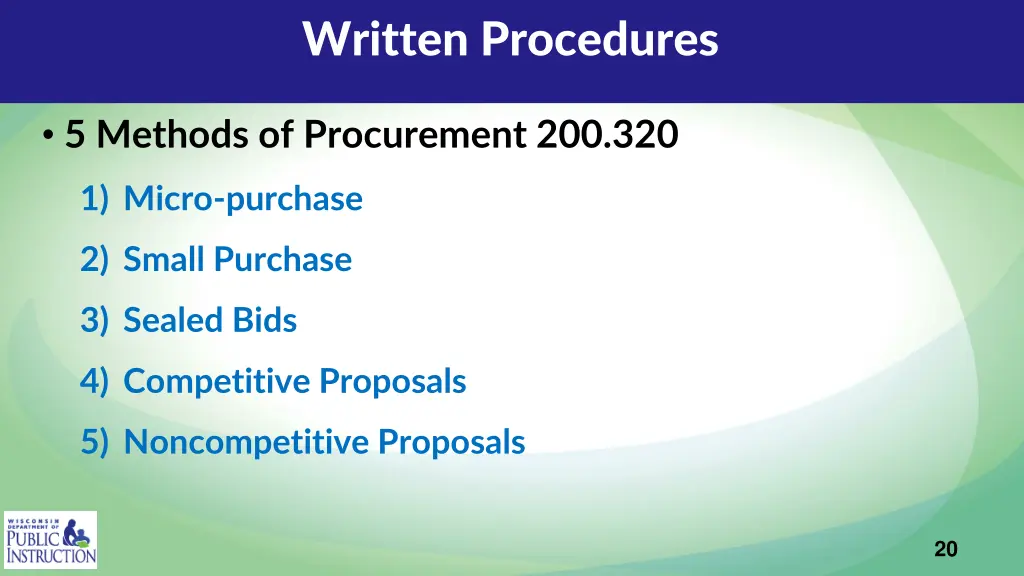 written procedures 6