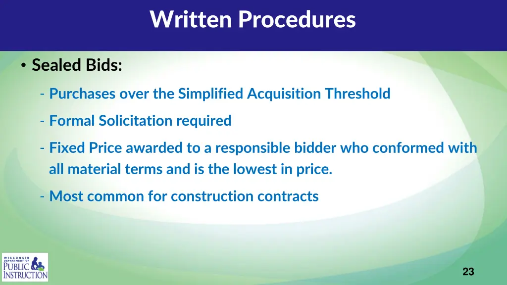 written procedures 9