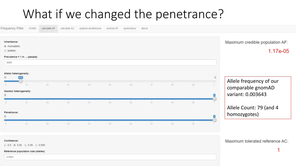 what if we changed the penetrance