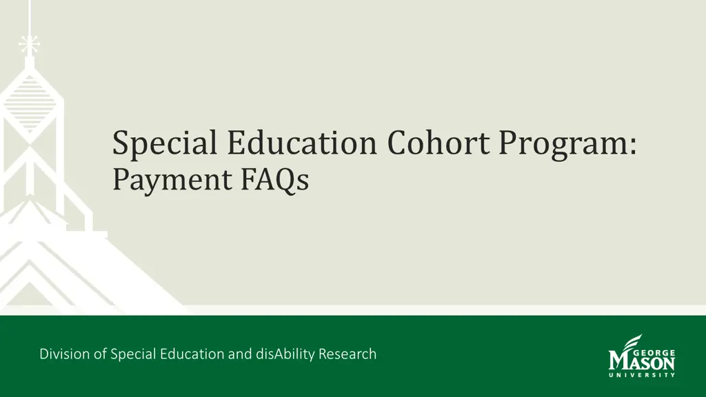 special education cohort program payment faqs