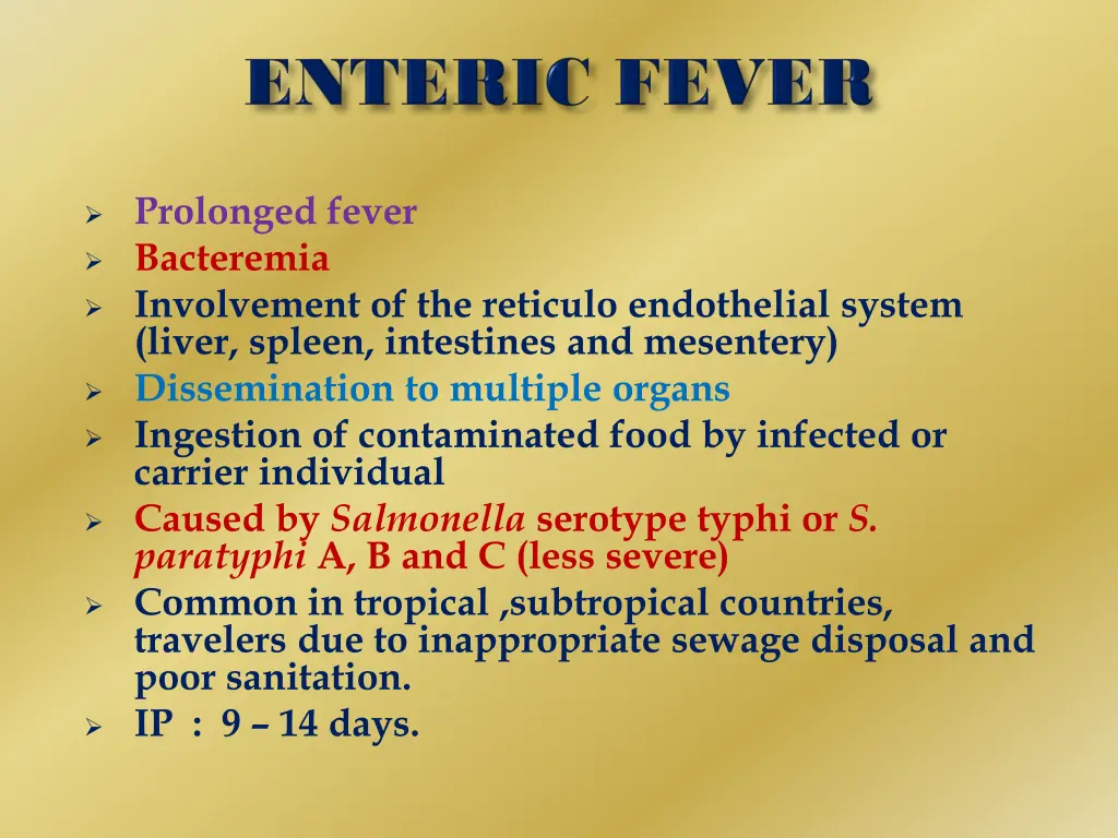 prolonged fever bacteremia involvement