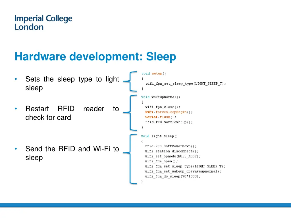 hardware development sleep