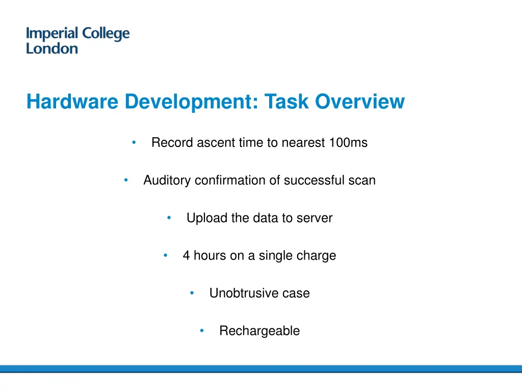 hardware development task overview