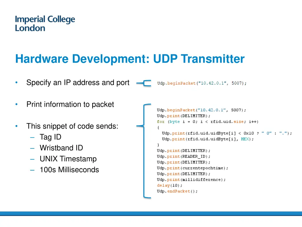 hardware development udp transmitter