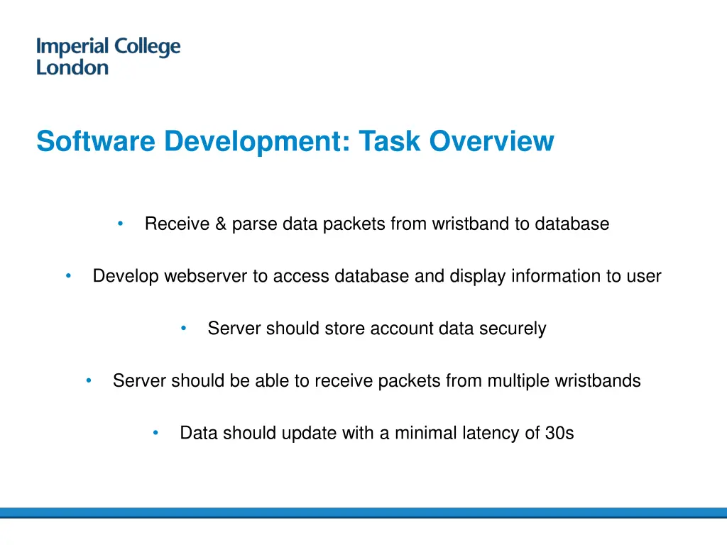 software development task overview