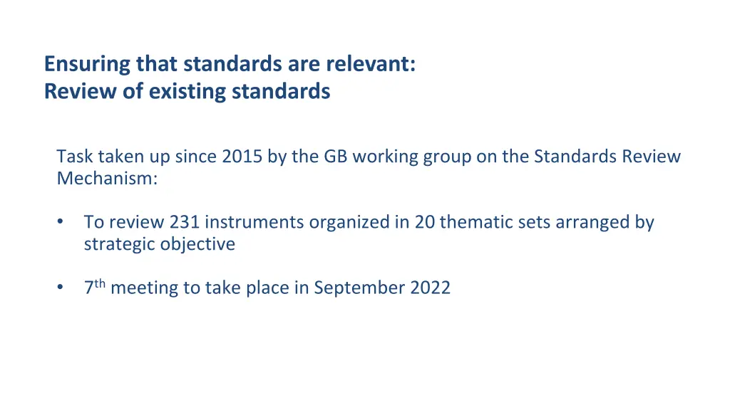 ensuring that standards are relevant review 1