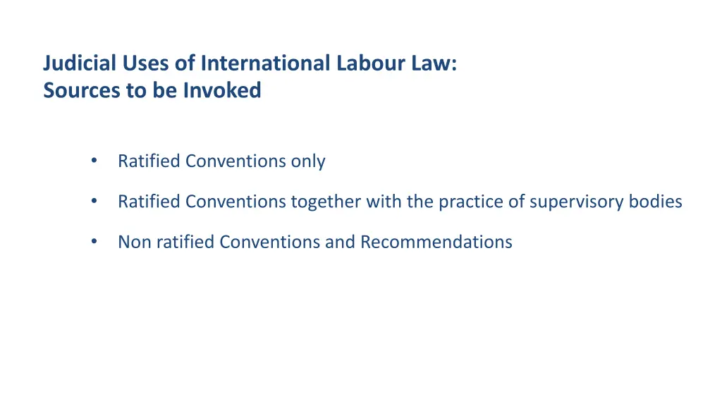 judicial uses of international labour law sources