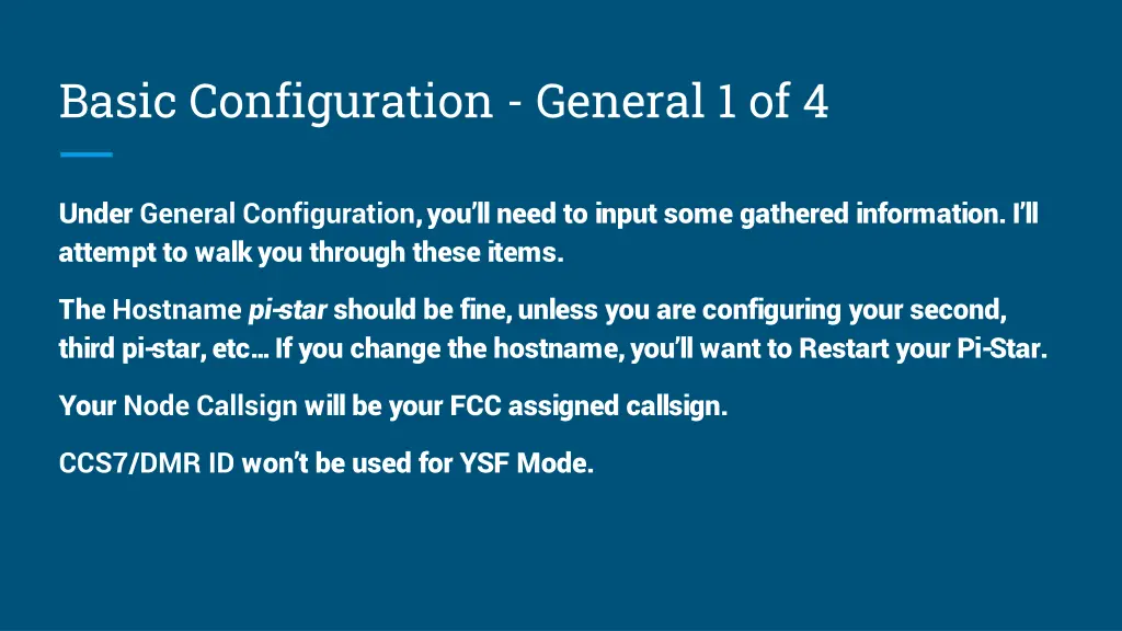 basic configuration general 1 of 4