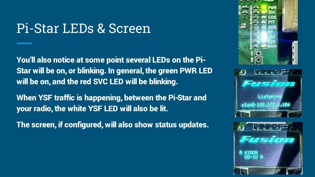 pi star leds screen