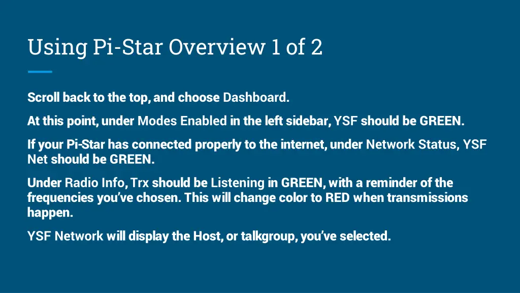 using pi star overview 1 of 2