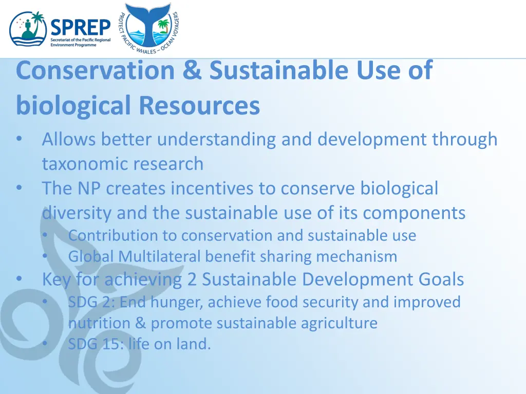 conservation sustainable use of biological