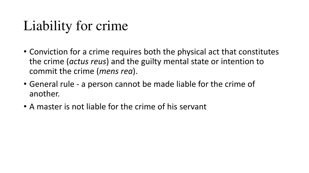 liability for crime