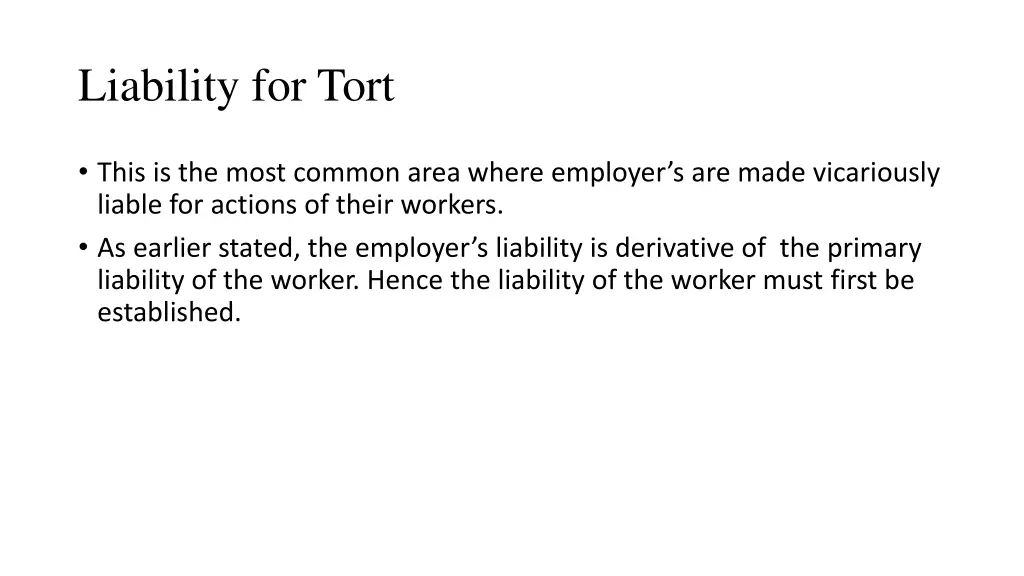 liability for tort