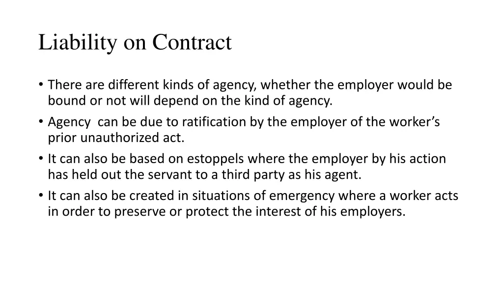 liability on contract 1