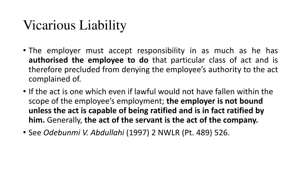 vicarious liability 1