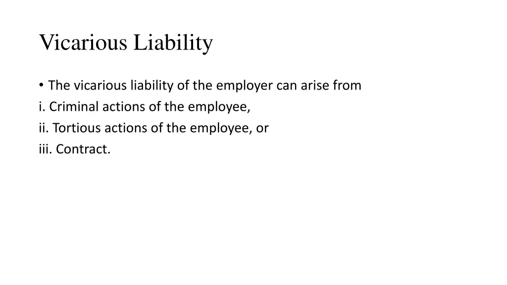 vicarious liability 2