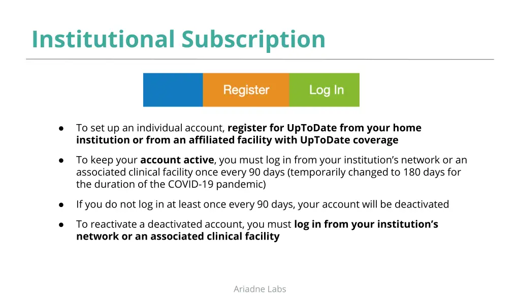 institutional subscription