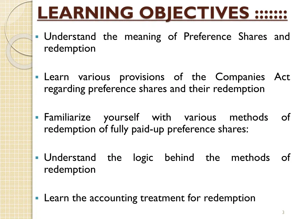 learning objectives