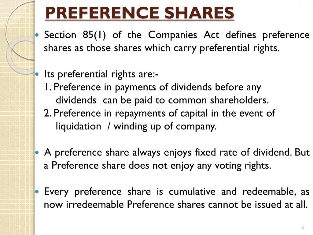 preference shares