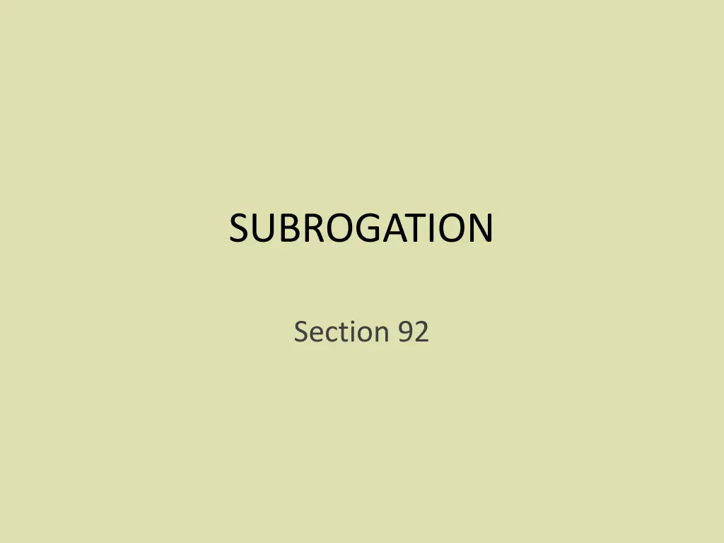 subrogation