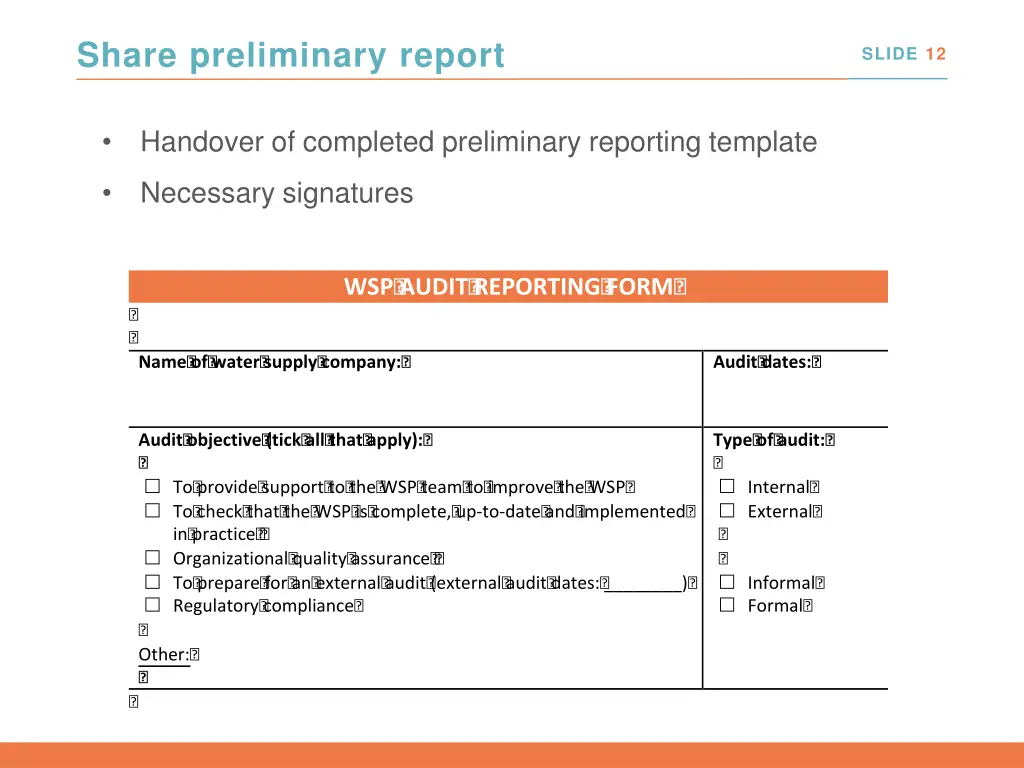 share preliminary report