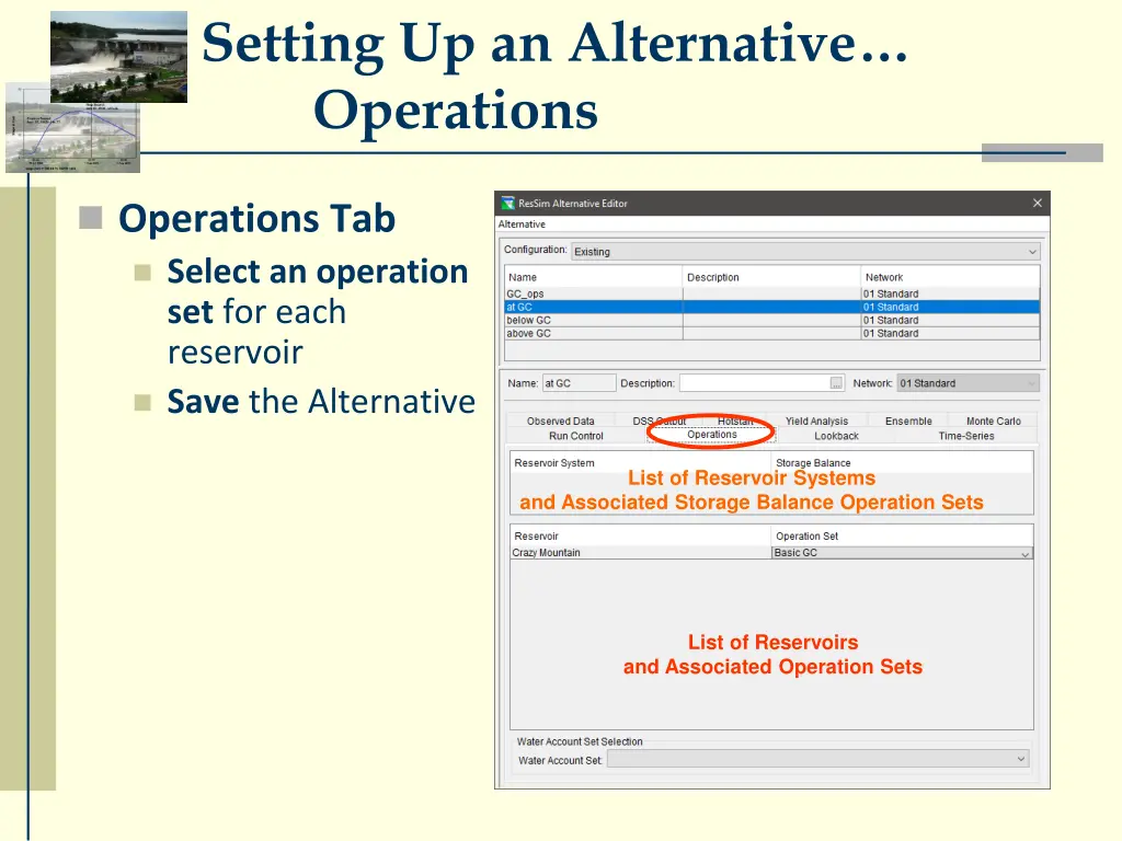 setting up an alternative operations