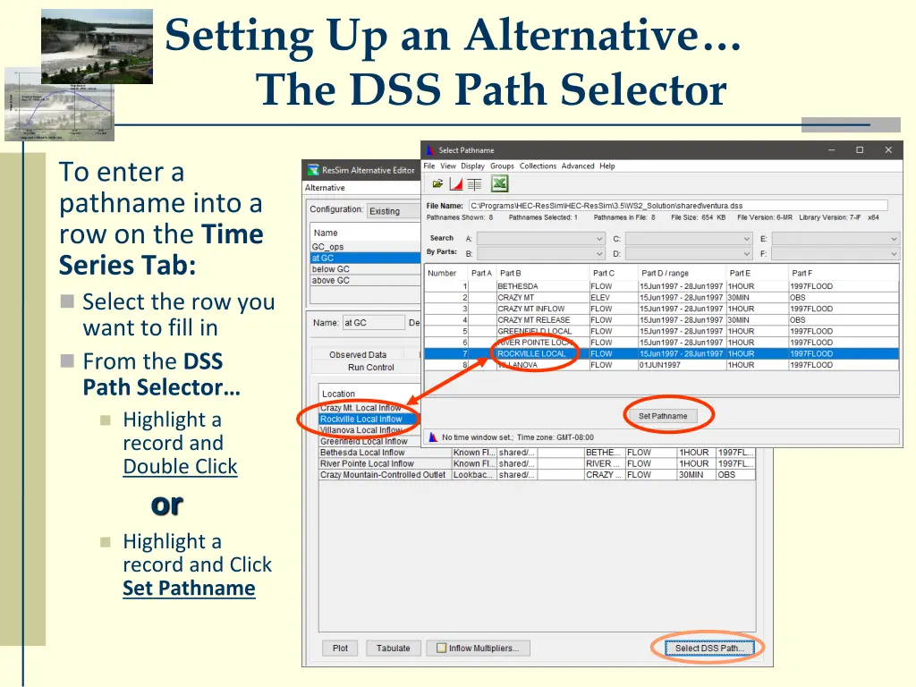 setting up an alternative the dss path selector