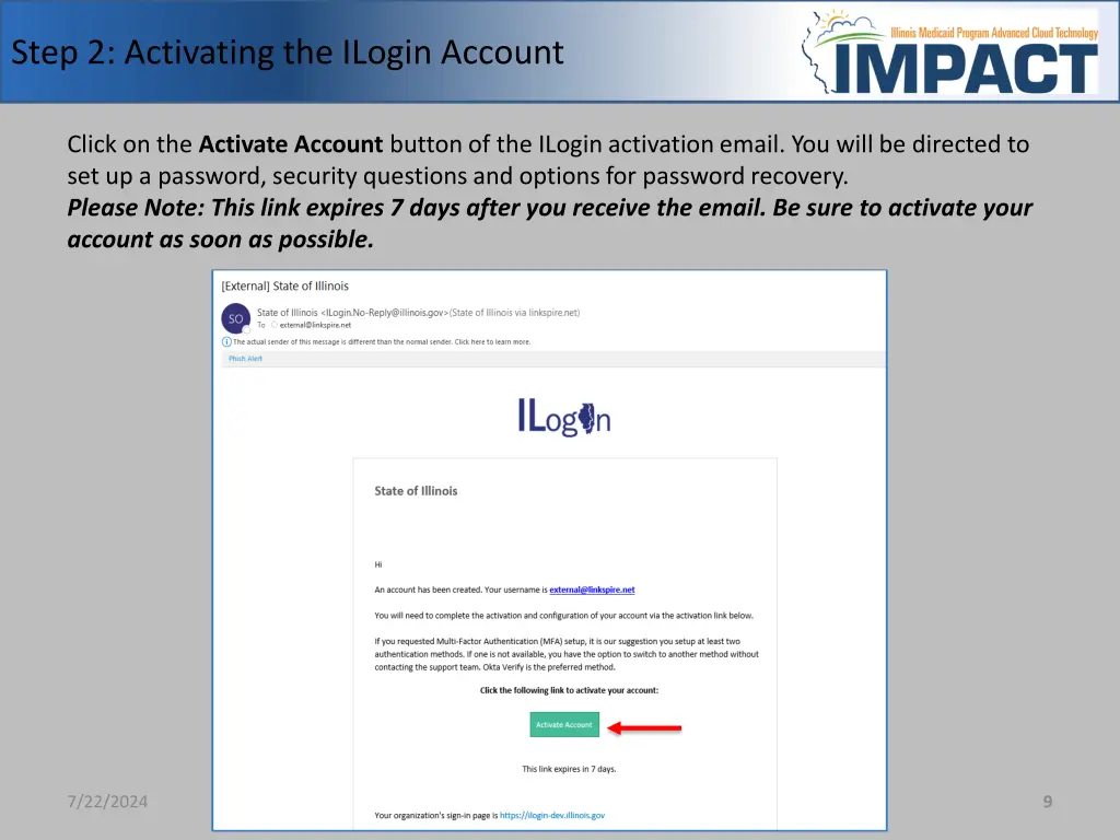 step 2 activating the ilogin account 1