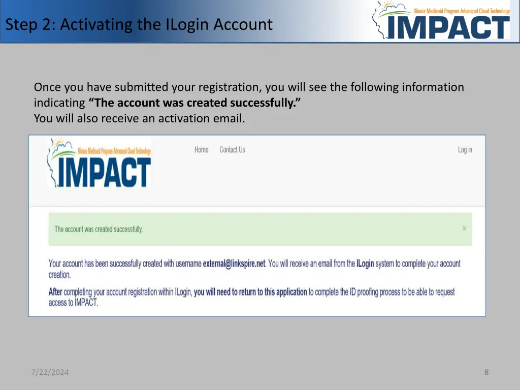 step 2 activating the ilogin account