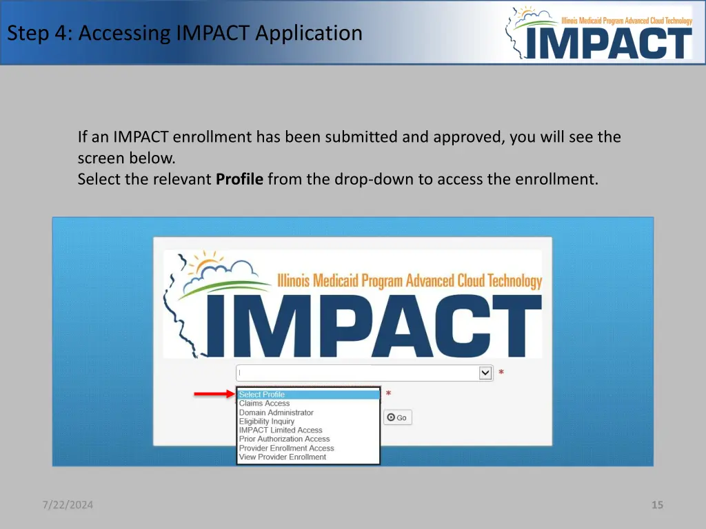 step 4 accessing impact application 2