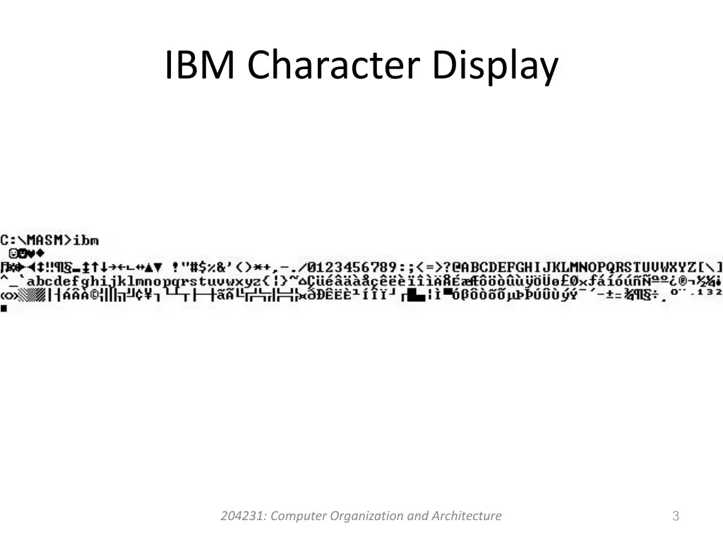 ibm character display