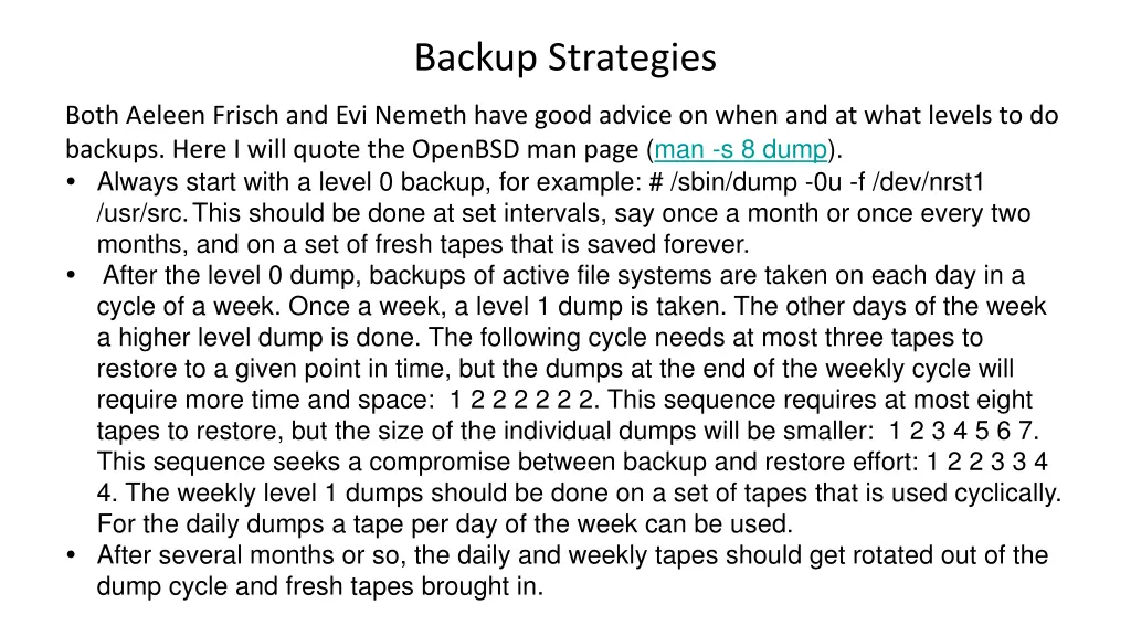 backup strategies