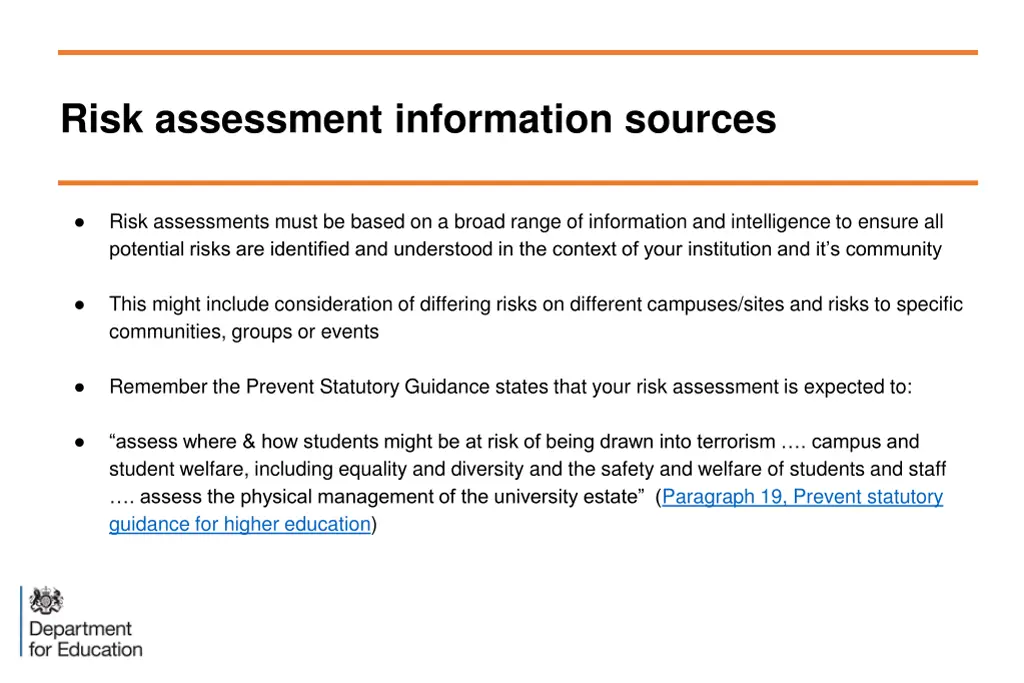 risk assessment information sources