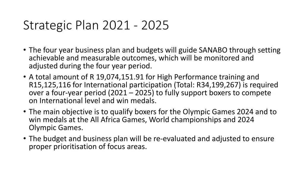 strategic plan 2021 2025