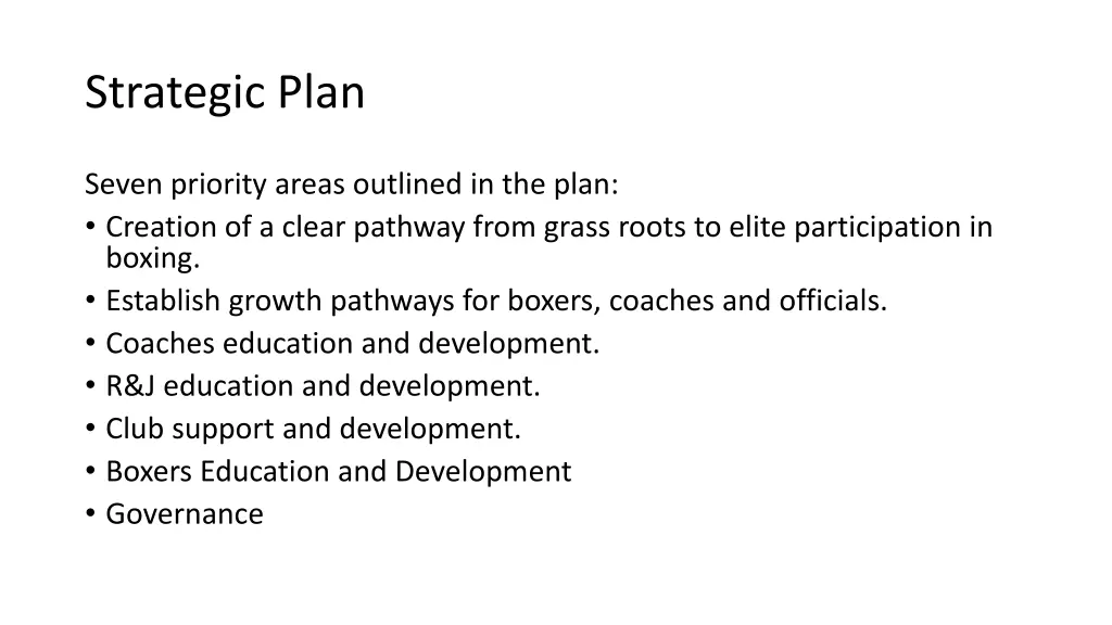 strategic plan