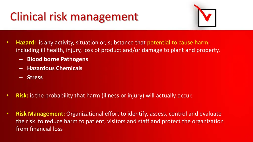 clinical risk management 1