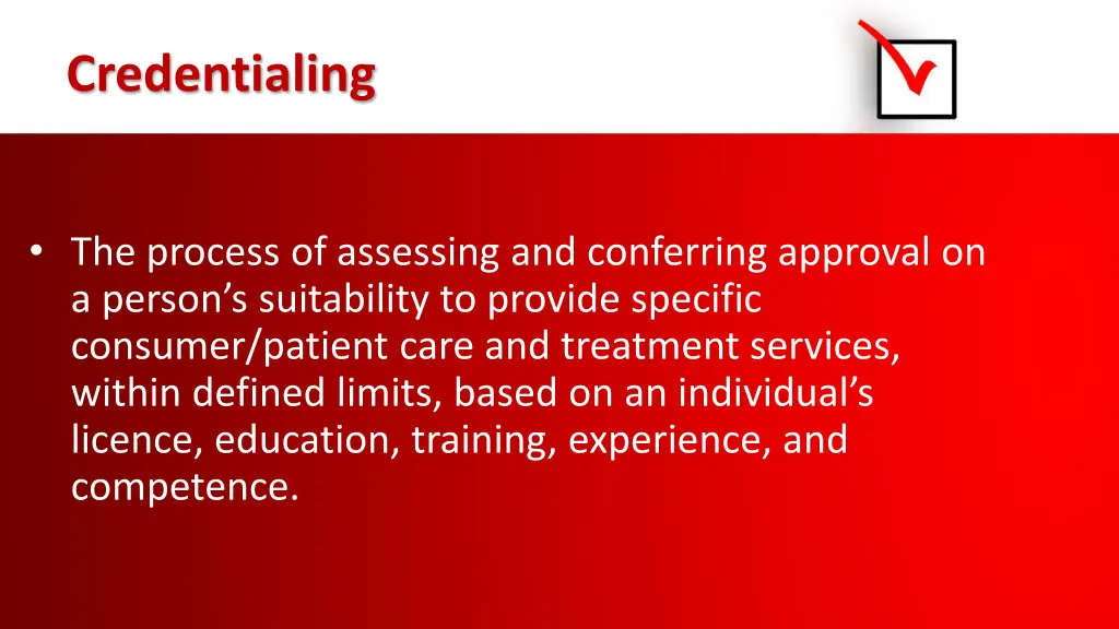 credentialing