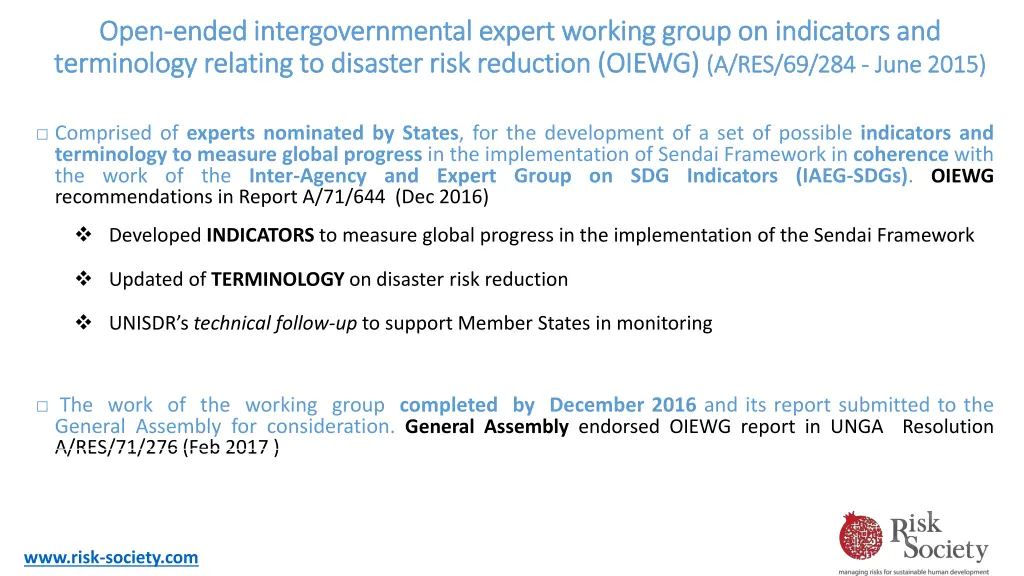 open open ended intergovernmental expert working