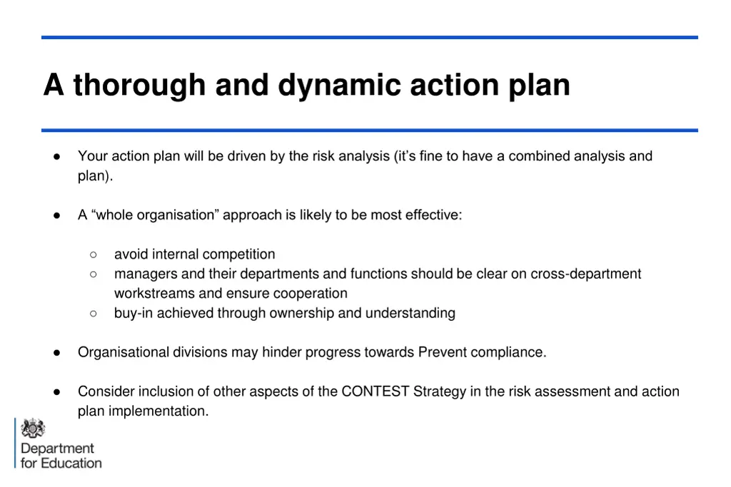 a thorough and dynamic action plan