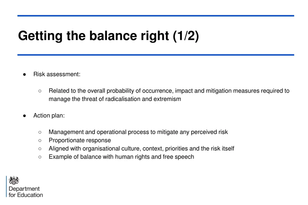 getting the balance right 1 2