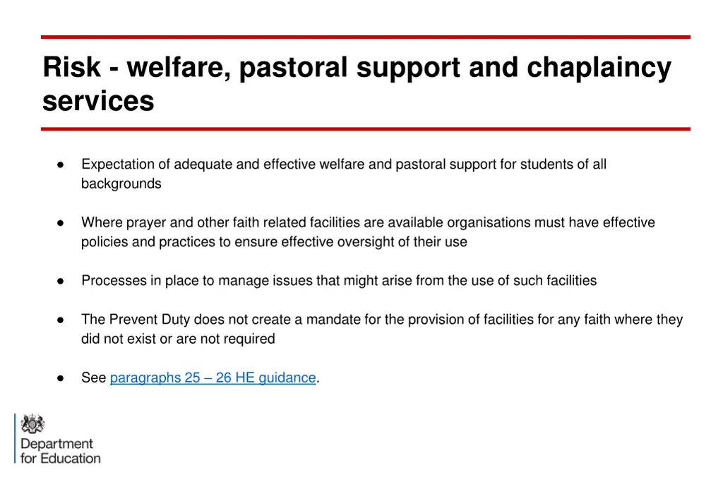 risk welfare pastoral support and chaplaincy