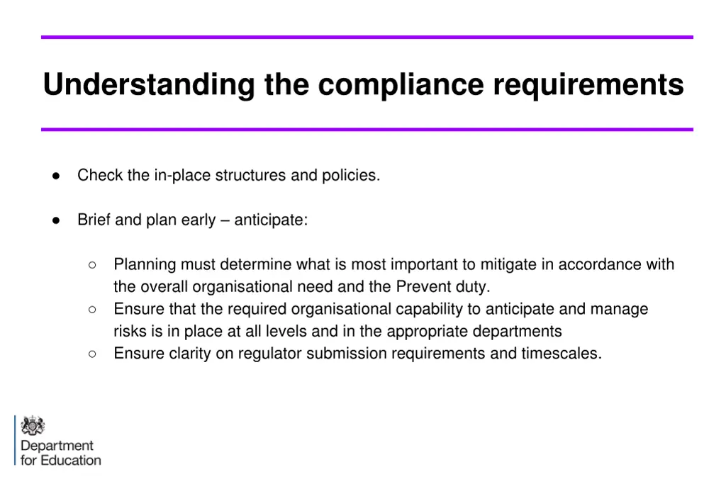 understanding the compliance requirements