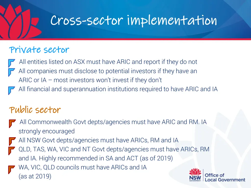 cross cross sector implementation sector