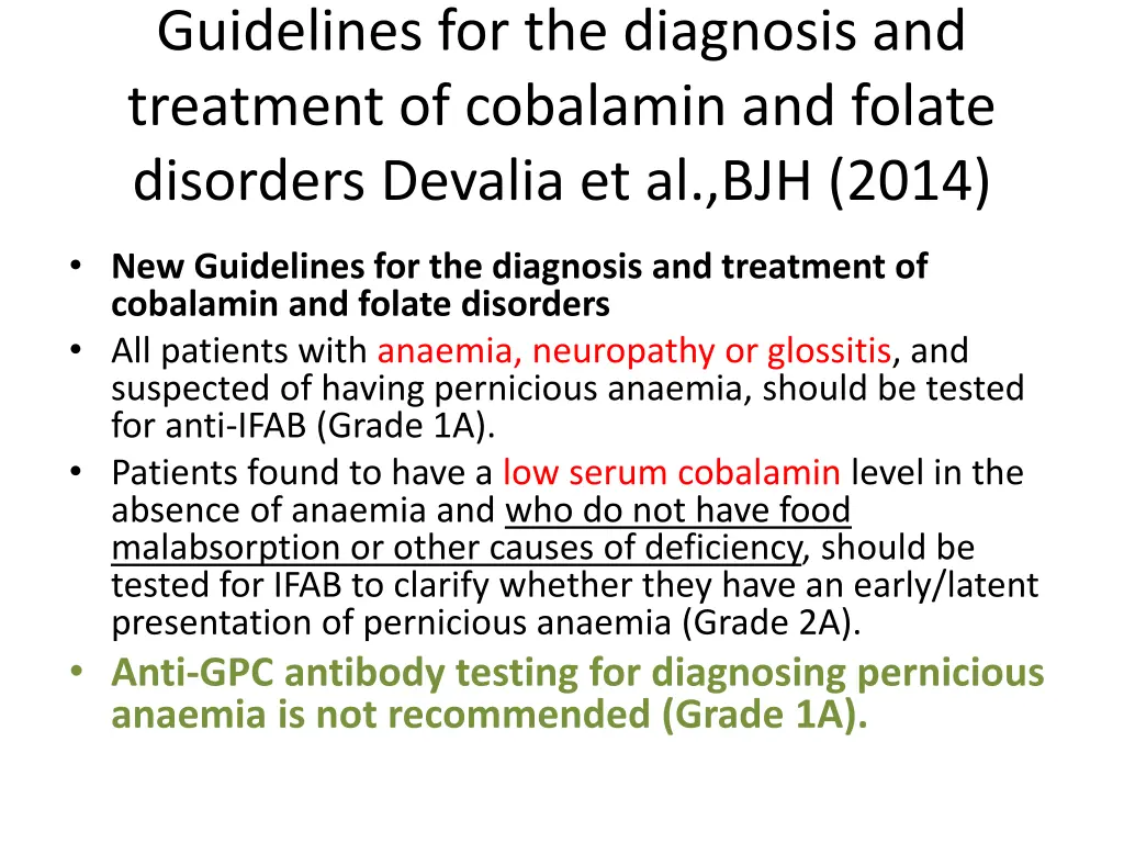 guidelines for the diagnosis and treatment