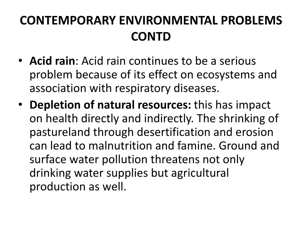 contemporary environmental problems contd 1