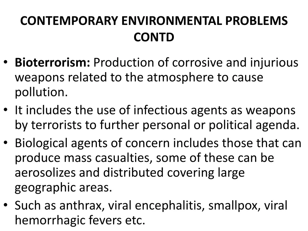 contemporary environmental problems contd 2