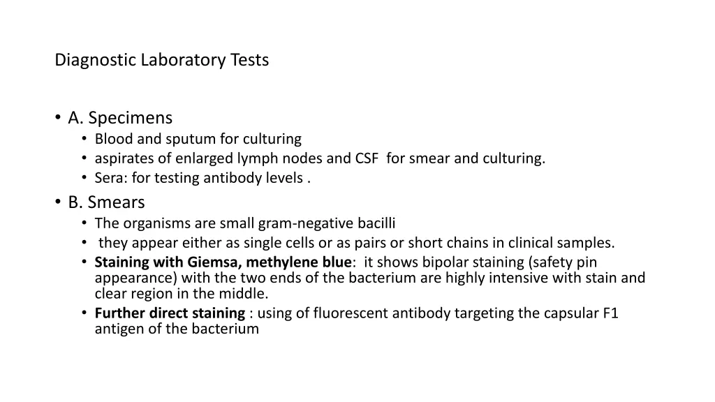 diagnostic laboratory tests